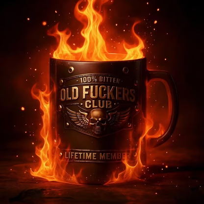 🏆Flash Sale 49% OFF - ❤️☕ OLD FUCKERS CLUB Mug - 100% Bitter, Always Real. Lifetime Member. 😎💀