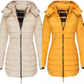 🔥HOT SALE 49% OFF✨Winter women's mid-length padded jacket warm solid color hooded jacket