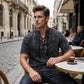🎉LAST DAY SALE 50% OFF⚡👕Men Gothic Retro T-Shirt, Lace-up V-neck, Linen Pocket