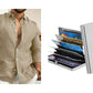 Men's Cotton Linen Solid Color Shirt