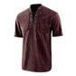 🎉LAST DAY SALE 50% OFF⚡👕Men Gothic Retro T-Shirt, Lace-up V-neck, Linen Pocket