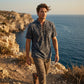 🎉LAST DAY SALE 50% OFF⚡👕Men Gothic Retro T-Shirt, Lace-up V-neck, Linen Pocket