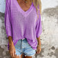 V-neck Hollow Knitted Top🍀