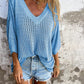 V-neck Hollow Knitted Top🍀