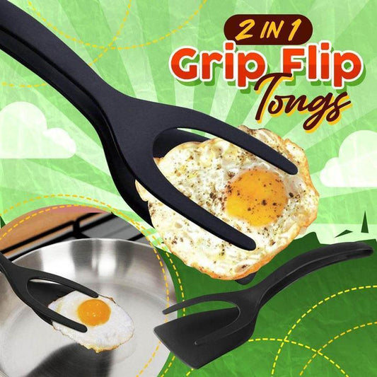 🌞Summer Hot Price Only Today-9.99!!🔥Buy 1 Get 1 Free🔥2 In 1 Grip Flip Tongs