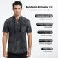 🎉LAST DAY SALE 50% OFF⚡👕Men Gothic Retro T-Shirt, Lace-up V-neck, Linen Pocket