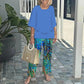 💃2025 Hot Sale 49% Off🔥Women’s Printed Pants and Crew Neck Top Set