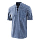 🎉LAST DAY SALE 50% OFF⚡👕Men Gothic Retro T-Shirt, Lace-up V-neck, Linen Pocket