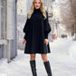 💓2025 New Design 49% OFF🍁Women's Plus Size Lantern Sleeve Stand Collar Dress