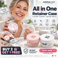 All-in-One Retainer Storage Case — Soaking Compartment, Built-in Mirror & Cleaning Tools