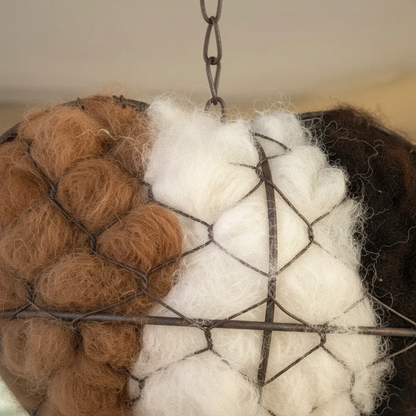 🕊️ Handmade bird's nest heart made from alpaca fibers