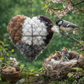 🕊️ Handmade bird's nest heart made from alpaca fibers