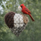 🕊️ Handmade bird's nest heart made from alpaca fibers