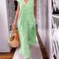 ⭐Summer Biggest Sale⭐ Long V-neck dress with short sleeves