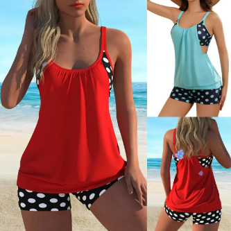 🏖️ Hot Summer - 49% OFF👙Women's Polka Dot Two Piece Swimsuit✨