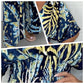 💕Women's Summer Fashion Leaf Print Plus Size Bodysuit with Elastic Waist