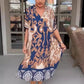 🎁49% off👗 Printed V-neck loose midi dress