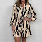 🌷Limited Time Offer 49% OFF🌷Casual Irregular Stripe Lapel Tie Waist Shirt Dress