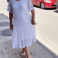🔥49% OFF🔥 Solid Color Short Sleeve Lace Dress