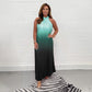 💟💃 Gradient Pleated Halter Neck Dress