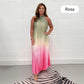 💟💃 Gradient Pleated Halter Neck Dress