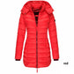 🔥HOT SALE 49% OFF✨Winter women's mid-length padded jacket warm solid color hooded jacket