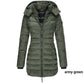 🔥HOT SALE 49% OFF✨Winter women's mid-length padded jacket warm solid color hooded jacket