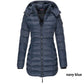 🔥HOT SALE 49% OFF✨Winter women's mid-length padded jacket warm solid color hooded jacket