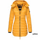 🔥HOT SALE 49% OFF✨Winter women's mid-length padded jacket warm solid color hooded jacket