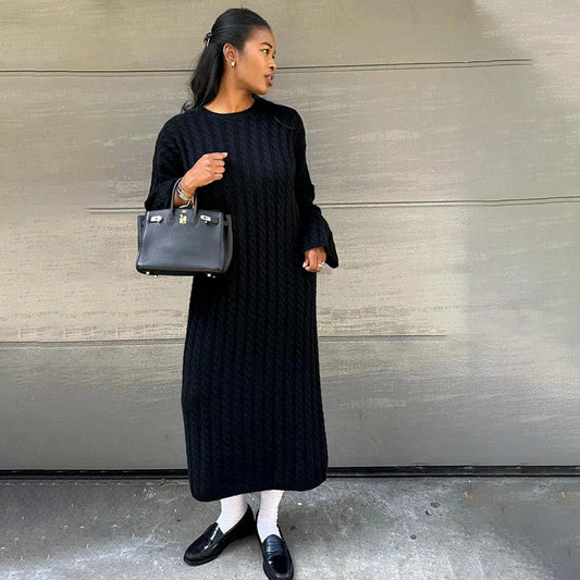 🍁Autumn New Releases 49% off🍁Oversized Sweater Dress with Cable Knit