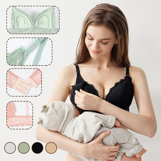 Lace Wireless Nursing Bras with Breastfeeding Clasp