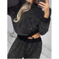 🎄Spring Special🎄Sequined Loose Fit Top and Wide Leg Pants (2-Piece Set)