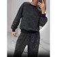 🎄Spring Special🎄Sequined Loose Fit Top and Wide Leg Pants (2-Piece Set)