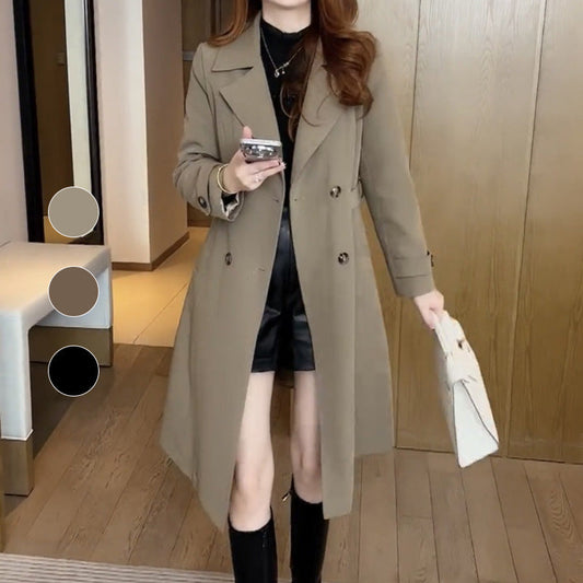 🔥Limited Time 49% Off 🔥Elegant Women's Plush-Lined Trench Coat