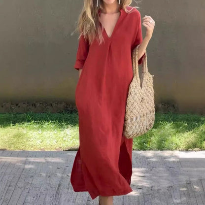 🔥Big Sale 49% OFF🔥Elegant V-Neck Slit Dress