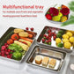 🔥 Stainless Steel Square Plate（With Lid）💞Safe and convenient💞Easy to clean