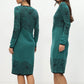 💃2025 New Arrival Pre-Sale✨Printed Straight Long Sleeve Crew Neck Dress