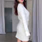 Women's Slim Fit Buttoned Knitted Sweater & A-Line Skirt Set
