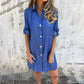👗Women's Casual Denim Lapel Dress