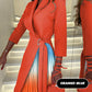 💕Limited Sale 49% OFF💕Ombre Lapel Neck Tied Waist Pleated Blazer Dress