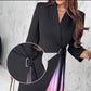 💕Limited Sale 49% OFF💕Ombre Lapel Neck Tied Waist Pleated Blazer Dress