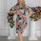 🔥Limited time Sale 49%💝Women's Floral Print Knee-Length Dress