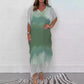 ✨Women Comfortable Casual Chiffon Dip Dye Dress