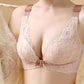 Women's bra with front closure and lace