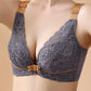 Women's bra with front closure and lace