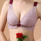 Women's bra with front closure and lace