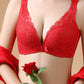 Women's bra with front closure and lace