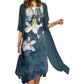 Women's Two-Piece Floral Print Suit Dress