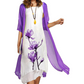 Women's Two-Piece Floral Print Suit Dress