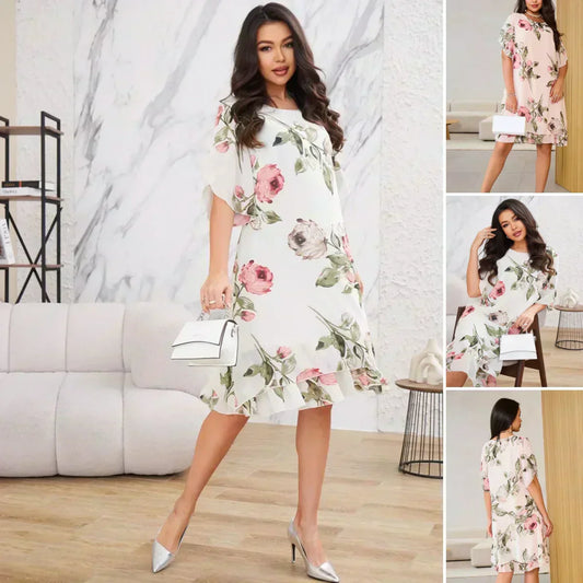 ⏳ Limited time 49% off! 💥Blush Petal Flow Chiffon Dress（The more you buy, the higher the discount）